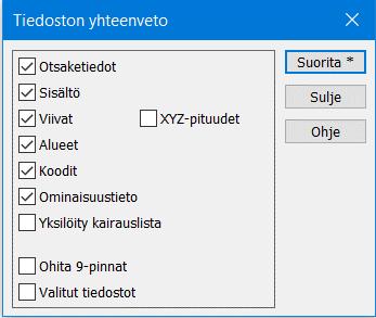 2 Lähtöaineiston laatu Maastomalliohjelmiston käyttöä helpottaa, jos lähtöaineistossa on annettu pisteille pintatunnus ja lajikoodi (grafiikka ja tietosisältö säilyy mm.