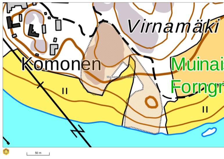 Suunniteltu maisemanhoitoalue. Lohkot vuoden 20