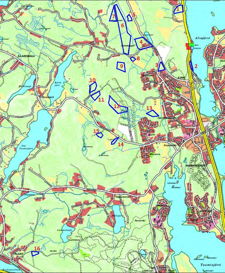 Länsi-Palokan liito-oravaselvitysten täydennys 2014 Timo Pylvänäinen 8.5.