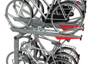 kuumasinkitys/maalaus/sinkitys ja maalaus/sinkkipohja- ja pintamaali rungon väri RAL 7024 tai sinkitty 2PARK UP polkupyöräparkki tilaa säästävä kaksikerroksinen polkupyörien varastointijärjestelmä