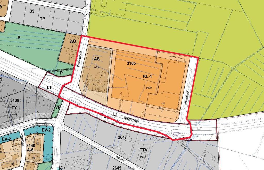 Asemakaava Alueella voimassa oleva asemakaava on hyväksytty 17.12.2007. Inkeroistentie on merkitty asemakaavassa yleisen tien alueeksi (LT).