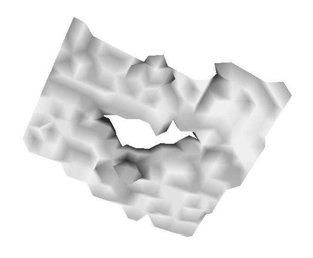 St¹d w obiekcie reprezentuj¹cym szczelinê 3D mosty reprezentowane s¹ przez otwory.
