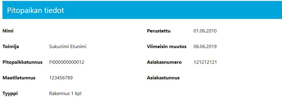 26 Sovellus siirtyy näyttämään pitopaikkailmoituksen tarkempia tietoja, jossa Pitopaikan tiedot -osiossa