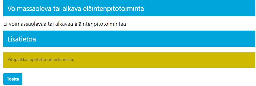 31 Lopeta-painikkeen jälkeen avautuu näytölle varmenneikkuna. Peruuta-painikkeella sovellus sulkee varmenneikkunan, eikä pitopaikkaa lopeteta. OK-painikkeesta lopetat pitopaikan.