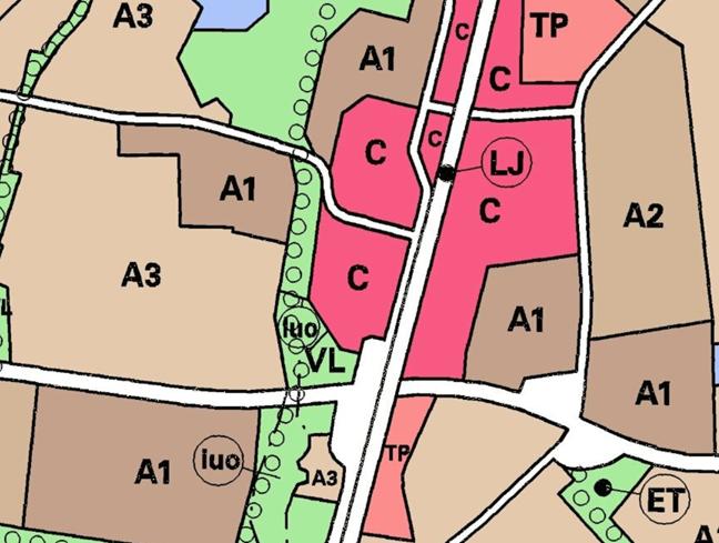 Osallistumis- ja arviointisuunnitelma nro 002339, 24.5.2019 sivu 4 Yleiskaava Yleiskaavassa (kv 17.12.2007, tullut voimaan 25.2.2009) alueelle sijoittuu keskustatoimintojen aluetta (C) ja tieliikenteen aluetta (Korsontie ja Urpiaisentie).