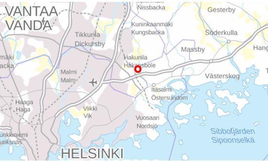 Ote pöytäkirjasta 8 Sivu 4 Kuva 1. Hankealueen sijainti. Kuva 2. Hankealue sekä lähimmät asuinalueet ja koulu.