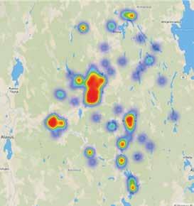 Karttamerkintöjen perusteella Töysän kotiseudun tärkeissä kohteissa korostuvat vesistöt, varsinkin järvet. Toinen monipuolista huomiota saanut teema on liikunta.