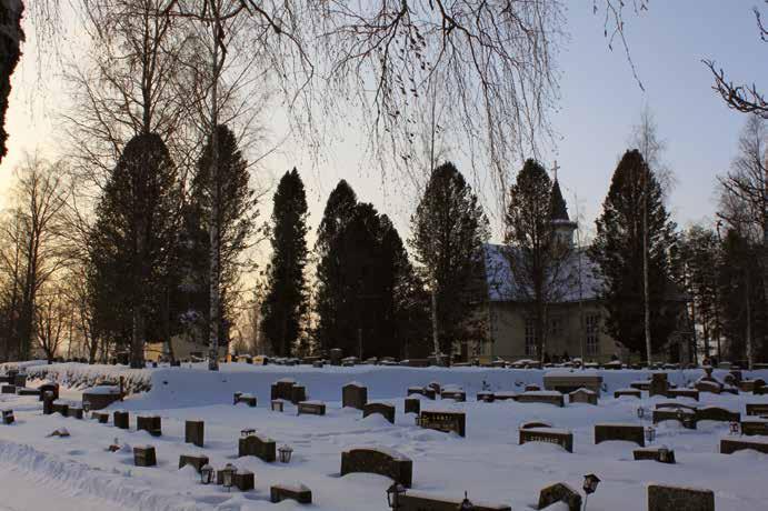 94 Töysän hautausmaa. Kuva: Janne Vuorela. vaan se 10 aika [hankala], kun yheltätoista pitää saada syödä, niin se on hankala juttu.
