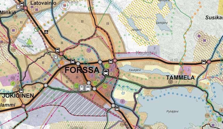 FOSTRA Selvitykset Forssan seudun strategisessa rakennetarkastelussa keskusta-alueeksi on osoitettu laajemmat alueet.