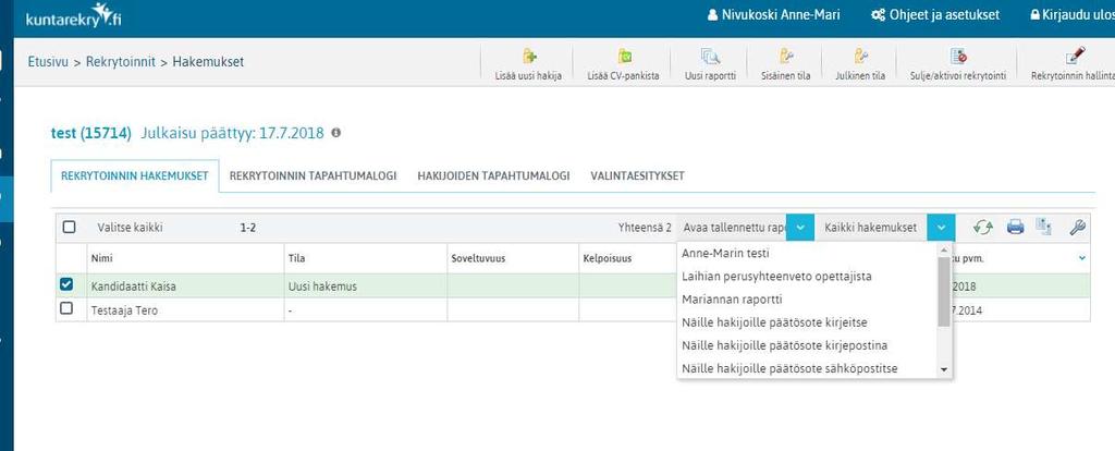 HAKIJARAPORTTI ELI YHTEENVETO 3.