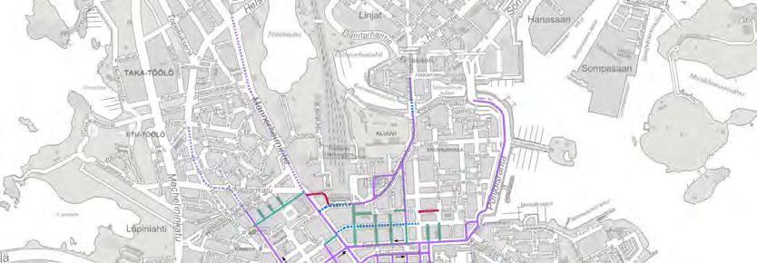 Ratkaisuvaihtoehto 6 Molemmat Esplanadit 1-kaistaisia