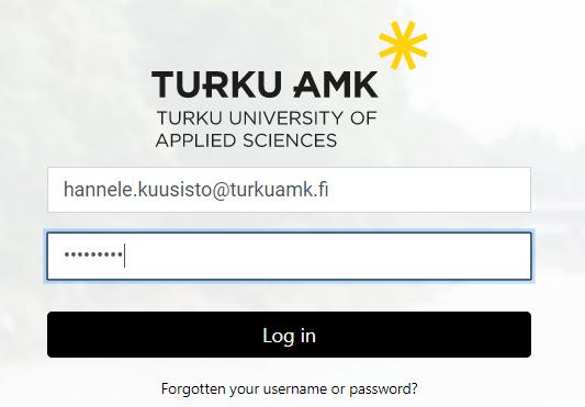 Tunnuksen aktivoinnin jälkeen voit aina jatkossa kirjautua oppimisympäristöön osoitteessa https://tuas.mrooms.