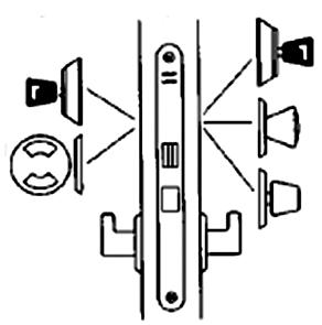 Abloy ME102 lukitus Lukko avataan ja lukitaan molemmin puolin avaimella.