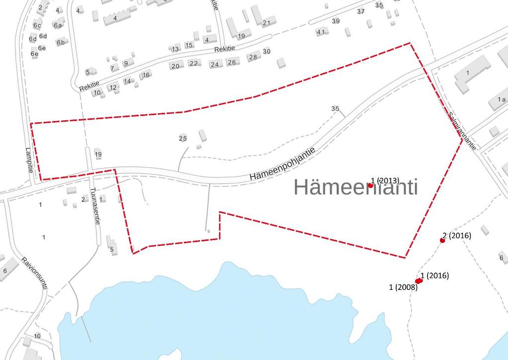 Hämeenlahden linnustoselvitys 2018 6 (10) Kuva 3. Tiira-järjestelmän havainnot valkoselkätikoista.