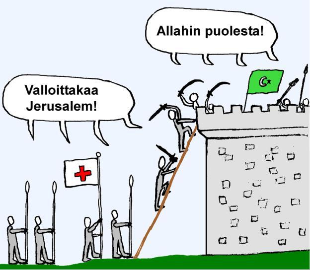 Jerusalemin valloittamiseksi takaisin muslimeilta. 2. Muslimimerirosvoja vastaan.