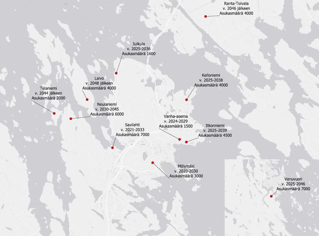 Pientalovaltaiselle rakentamiselle luodaan tulevaisuudessa edellytyksiä Vanuvuoren alueelle.