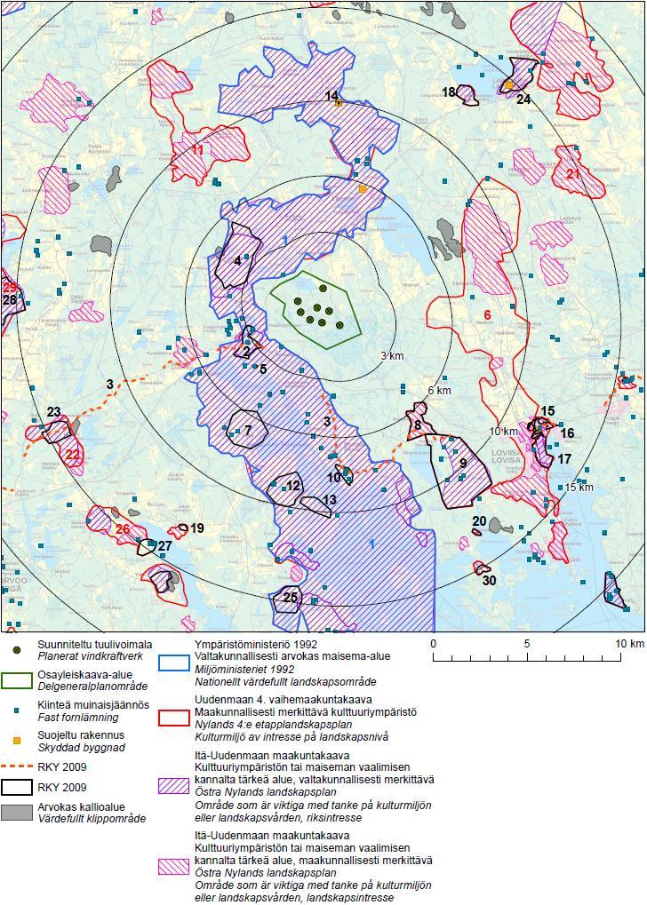 Tetomin tuulivoimahankkeen maisema- ja kulttuuriympäristöselvitys 9 Kuva 6.