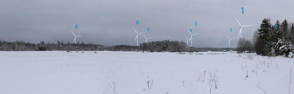 Tetomin tuulivoimahankkeen maisema- ja kulttuuriympäristöselvitys 16 takaavaltaan ympäröivää maisemaa suurempia, mutta tasainen peltoalue ja maisemaa horisontaalisesti rajaava metsänraja vastaanottaa