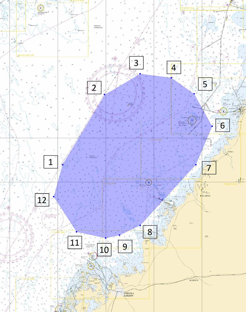 Kuva viitteeksi, karttaotteet ei merikartan mittakaavassa / Bild för referens, kortutdrag inte i sjökortets skala / Image for reference, chart extracts not to scale of chart (