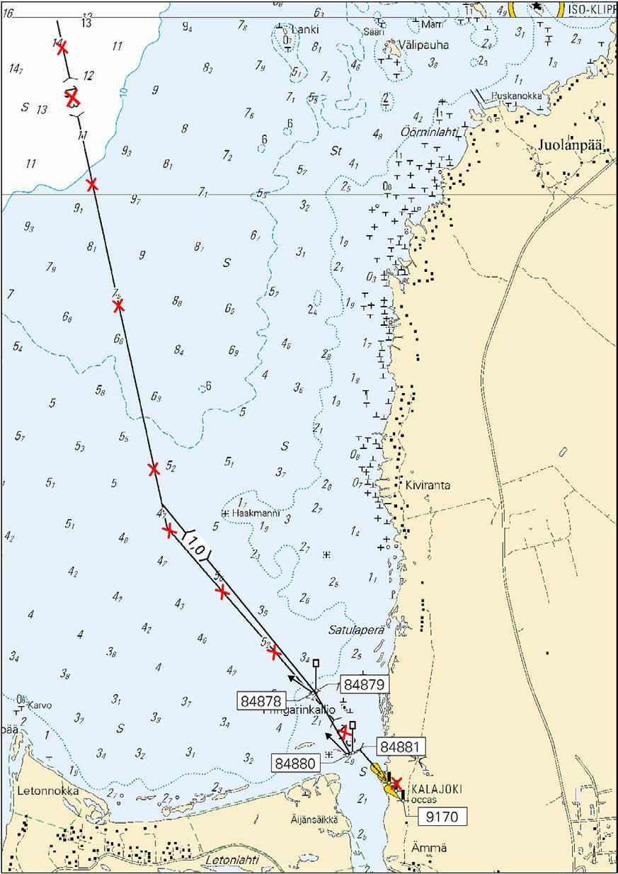 Kuva viitteeksi, karttaotteet ei merikartan mittakaavassa / Bild för referens, kortutdrag inte i sjökortets skala / Image for reference, chart extracts not to scale of chart ( Traficom,