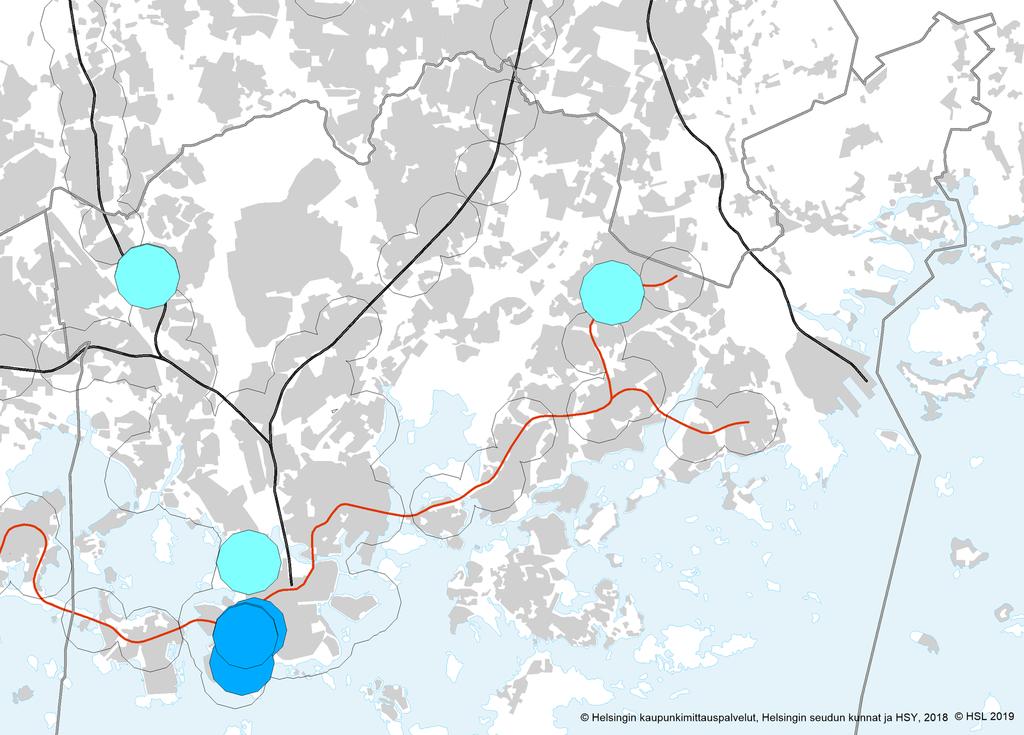 Kaupunkirakenteen toiminnallisuus Uusien asukkaiden sijoi uminen raideliikenteen piiriin 1.1. 31.3.219* Henkilöä -747 Väkiluku 31.12.