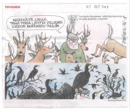 Tiedotus Airiston-Velkuan kalastusalue oli esillä ainakin seuraavissa tiedotusvälineissä 2018: 18.01. Siian kasvatus tökkii Saaristomerellä. Turun Sanomat 27.02. Täkyongelle hinku entä lupa?