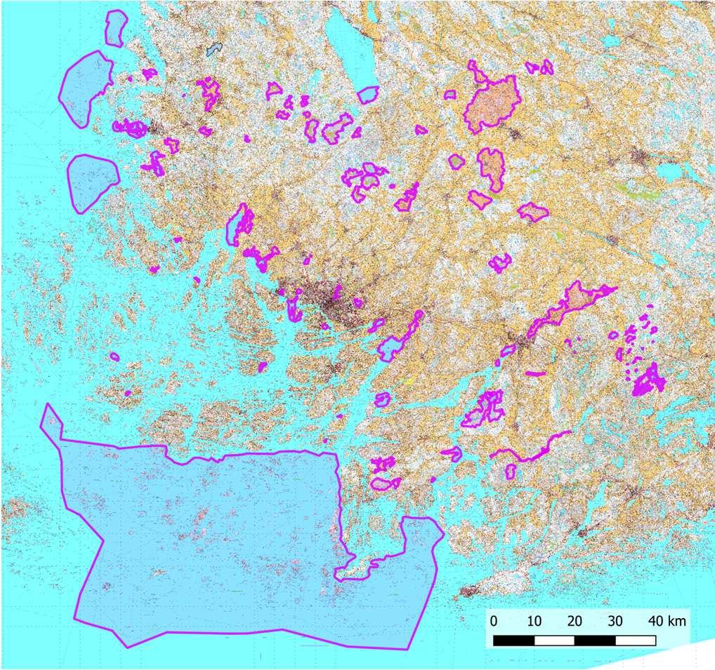 Valitut MAALI-alueet Tässä raportissa esitellään 79 varsinaissuomalaista MAALI-aluetta.