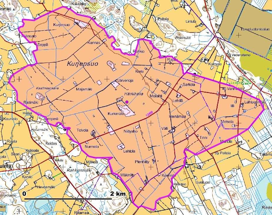 Syyskerääntymisalue: haapana (800, 700), silkkiuikku (142, 102), lapasotka (39, 23), isokoskelo (3000, 2400). Kartta 39. Pyhäjärven eteläpään MAALI-rajaus. Pohjakartta MML 4/2014.