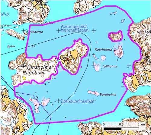 Sauvo, Karunanselkä-Breikrunninselkä: 110147; 749 ha Kupiluodon länsipuoleinen merialue vapautuu jäistä keväällä sisälahtia aikaisemmin, mistä johtuen se on merkittävä keväinen kerääntymisalue