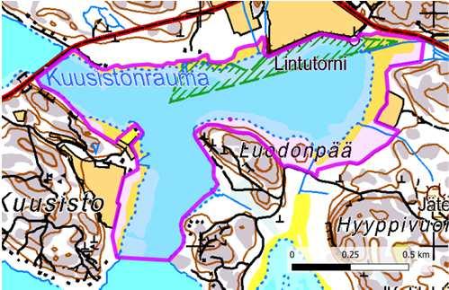 Taivassalo, Rantalanlahti: 110144 (110128); 73 ha Rehevä, melko pieni ja matala merenlahti, jolla levähtää suuria vesilintu- ja kahlaajamääriä lahden vedenkorkeuden ollessa sopiva.
