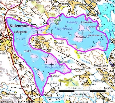 Uusikaupunki, Kulju-Taipalelahti: 110088, 331 ha Kulju-Taipaleenlahti on hyvin matala kuroutunut kaksiosainen sisälahti, jonka yhteys mereen on Taipaleenlahden kautta tulevan ojan varassa.