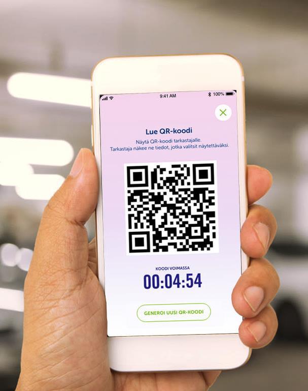 Tarkastus QR-koodilla Sovelluksessa on hyödynnetty laaja-alaisesti erilaisia tapoja mobiiliajokortin tarkastamiseen ja niistä on valittu parhaimmat ja eri käyttötilanteisiin soveltuvimmat keinot.
