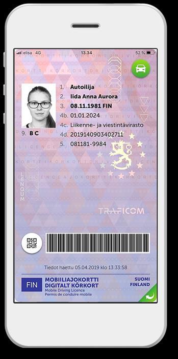 Kasvokuvan ja viivakoodin suurentaminen Kasvokuvan ja viivakoodin