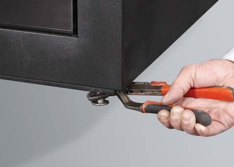 If the stove needs to be carried to a location that is more difficult to access, it is recommended that the steel cladding be removed. To remove the cladding, see instructions on page 36. 4-6.
