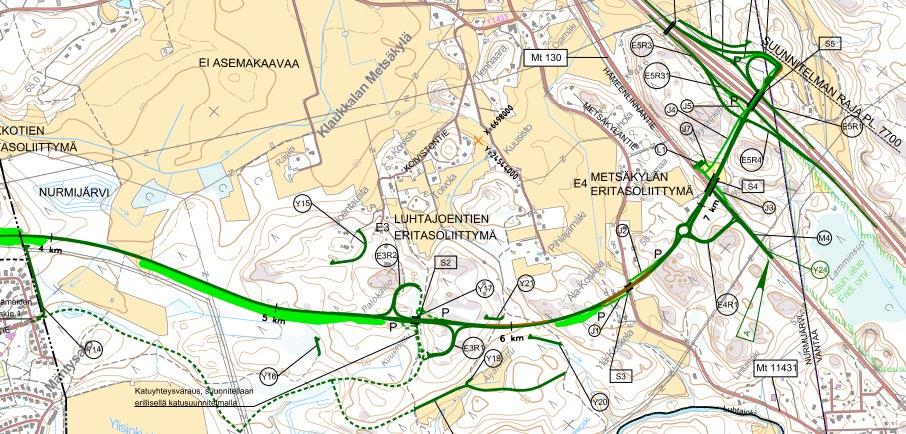 Maanleikkaus ja louhintatyöt etenevät idän suunnasta kohti