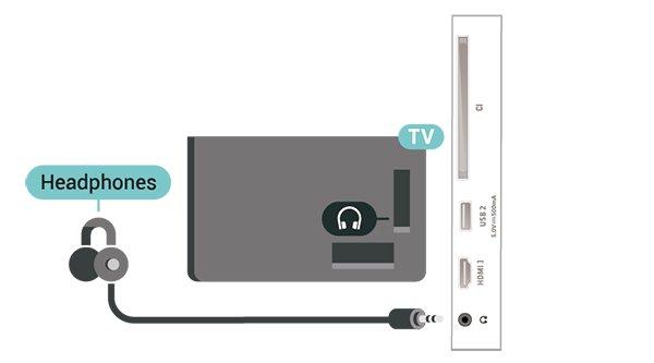 Kuulokkeet Voit liittää kuulokkeet television sivussa olevaan -liitäntään. Liitäntä on 3,5 mm:n miniliitäntä. Voit säätää kuulokkeiden äänenvoimakkuutta erikseen.