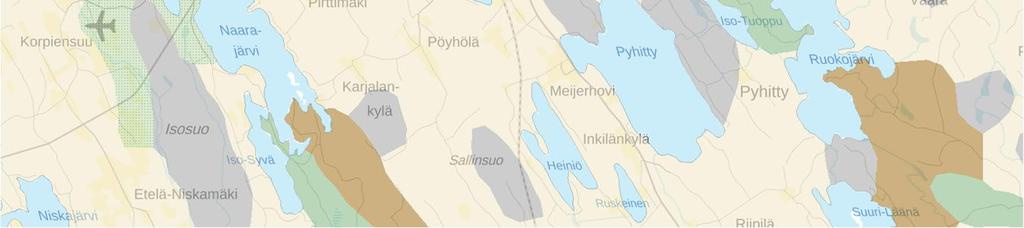 Kaava-alue sijaitsee Vangasjärven lähivaluma-alueella. Maanpinnan korko vaihtelee välillä +132 +124 viettäen lännestä itään kohti Vangasjärveä, josta vedet valuvat edelleen itään Pieksänjärveen.