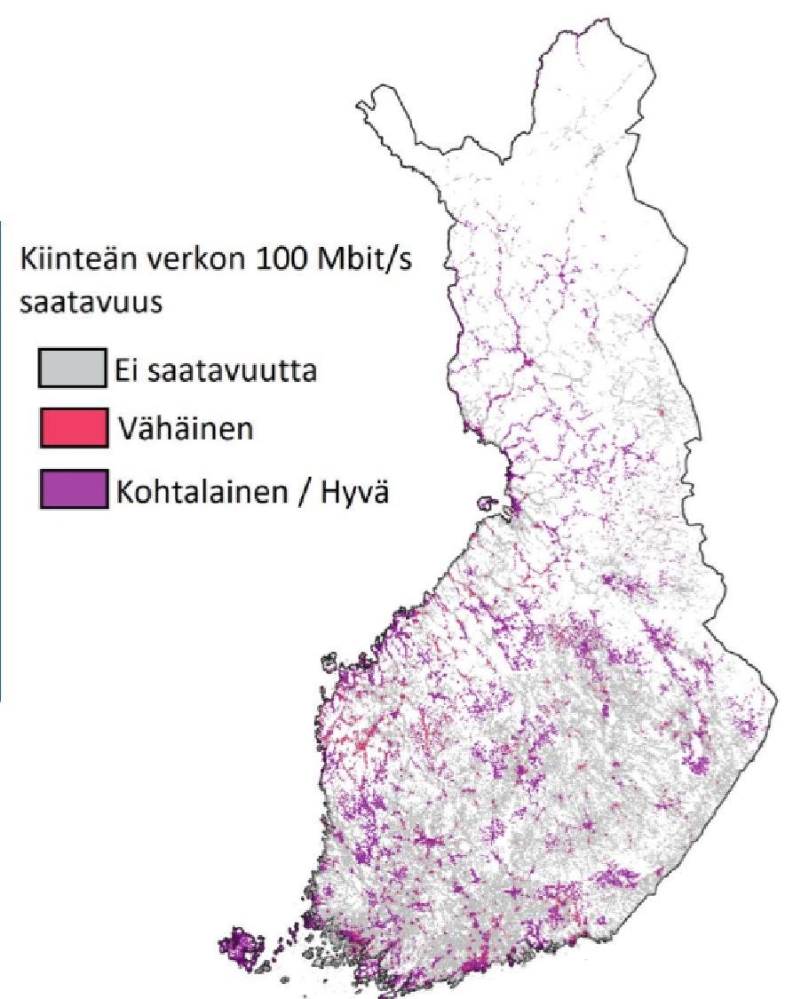 yhteyksien saatavuutta 5 Lähde: viestintäpalvelujen markkinatiedonkeruu Taustalla