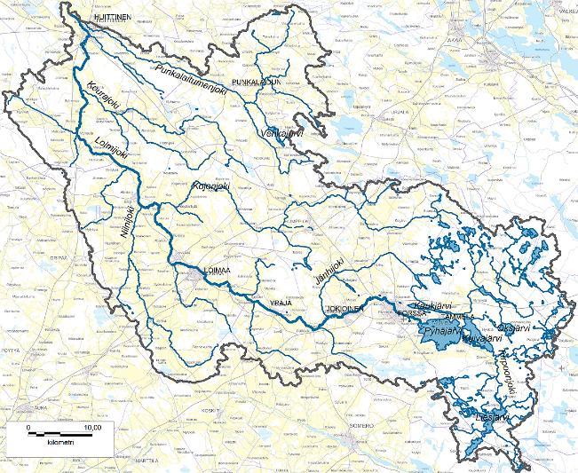 Loimijoen alueen monipuoliset vesistöt Loimijoki ja sen suuret sivu-uomat Pohjavesi vaikutteiset