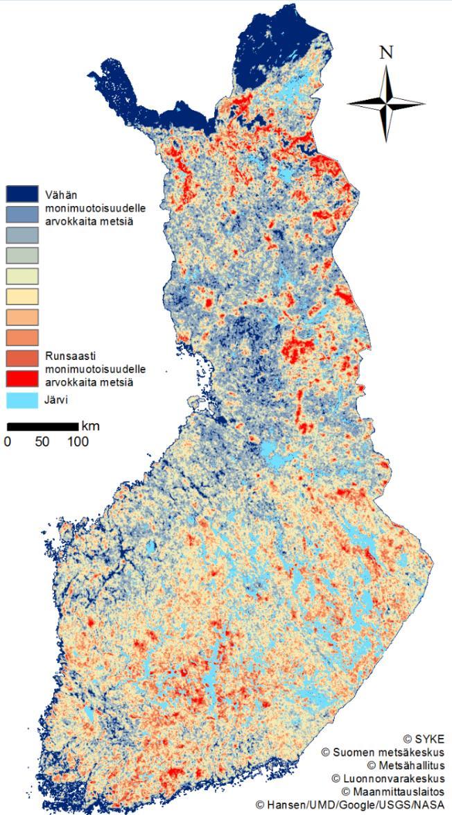 Miksi Metsien monimuotoisuus Metsien monimuotoisuuden turvaaminen METSO ohjelma Metsien suojeluarvoja kartoitettu (Zonation analyysit) Toistaiseksi puuttuu kattava tieto metsän erirakenteisuudesta,