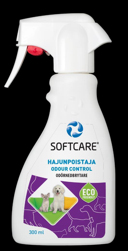 Hajunpoistaja Softcare-hajunpoistaja on kätevä ja tehokas hajunpoistaja lemmikkikoteihin.