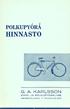 POLKUPYÖRÄ HINNASTO. G. A. KARLSSON KONE- JA POLKUPYORÄLIIKE HAMEENLINNA PUHELIN 398