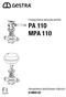Pohjapuhallus-pikasulkuventtiili PA 110 MPA 110