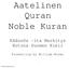 Aatelinen Quran Noble Kuran