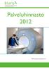 Palveluhinnasto 2012 Hallitus hyväksynyt joulukuussa 2011