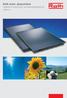 Roth Solar -järjestelmä. Täydellinen vesikiertoisen aurinkolämpöjärjestelmän valikoima