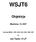 WSJT6. Ohjekirja. Joe Taylor, K1JT. Maaliskuu 19, 2007. Copyright 2001, 2002, 2003, 2004, 2005, 2006, 2007