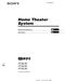 4-247-583-62(1) Home Theater System DK FI. Betjeningsvejledning Käyttöohje HT-SL55 HT-SL50 HT-SL40. 2003 Sony Corporation 4-247-583-62(1) DK/FI