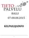 RALLI 07-08.08.2015 KILPAILIJAINFO