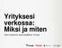 Yrityksesi verkossa: Miksi ja miten. Aleksi Issakainen, tarjoamapäällikkö, Fonecta